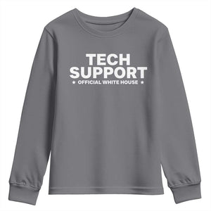 Tech Support Youth Sweatshirt Elon Musk's Doge Official White House TS10 Charcoal Print Your Wear