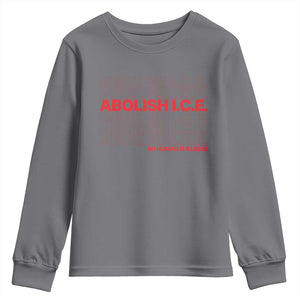 Abolish Ice No Human Is Illegal Youth Sweatshirt Social Justice TS10 Charcoal Print Your Wear