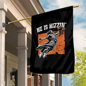 He is Rizzin Garden Flag Funny Jesus Playing Basketball Vintage Faith TS10 Print Your Wear