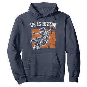 He is Rizzin Hoodie Funny Jesus Playing Basketball Vintage Faith TS10 Navy Print Your Wear