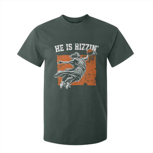 He is Rizzin T Shirt For Kid Funny Jesus Playing Basketball Vintage Faith TS10 Dark Forest Green Print Your Wear