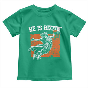 He is Rizzin Toddler T Shirt Funny Jesus Playing Basketball Vintage Faith TS10 Irish Green Print Your Wear