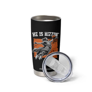 He is Rizzin Tumbler Cup Funny Jesus Playing Basketball Vintage Faith TS10 Print Your Wear