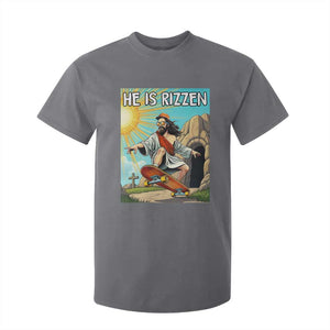 He is Rizzen T Shirt For Kid Funny Jesus Skateboarding Christian Meme TS10 Charcoal Print Your Wear