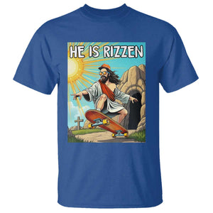 He is Rizzen T Shirt Funny Jesus Skateboarding Christian Meme TS10 Royal Blue Print Your Wear