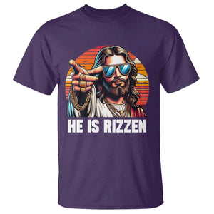 He is Rizzin T Shirt Funny Jesus Vintage Faith TS10 Purple Print Your Wear