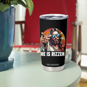 He is Rizzin Tumbler Cup Funny Jesus Vintage Faith TS10 Print Your Wear
