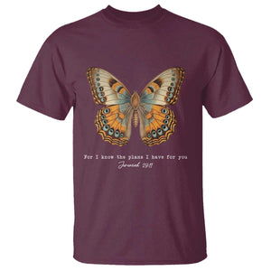 Christian Jeremiah 29:11 T Shirt Bible Scripture For I Know The Plans I Have For You TS10 Maroon Print Your Wear