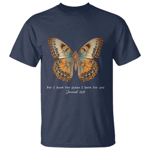 Christian Jeremiah 29:11 T Shirt Bible Scripture For I Know The Plans I Have For You TS10 Navy Print Your Wear