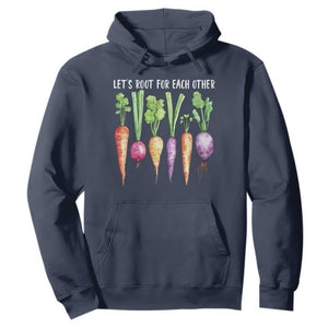 Let's Roots For Each Other Vegetable Hoodie Motivational TS10 Navy Print Your Wear
