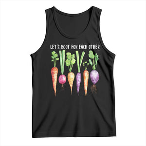 Let's Roots For Each Other Vegetable Tank Top Motivational TS10 Black Print Your Wear