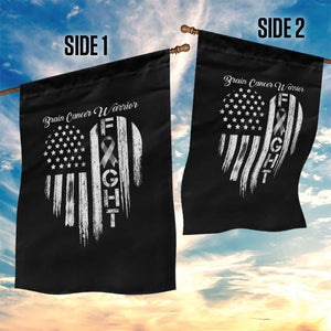 Brain Cancer Warrior Garden Flag Fight Gray Ribbon American Flag Heart TS10 Print Your Wear