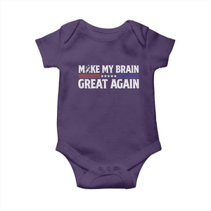 Funny Brain Surgery Recovery Baby Onesie Make My Brain Great Again Gray Ribbon TS10 Purple Print Your Wear