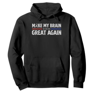 Funny Brain Surgery Recovery Hoodie Make My Brain Great Again Gray Ribbon TS10 Black Print Your Wear