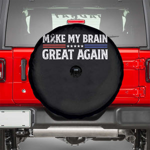 Funny Brain Surgery Recovery Spare Tire Cover Make My Brain Great Again Gray Ribbon TS10 Black Print Your Wear