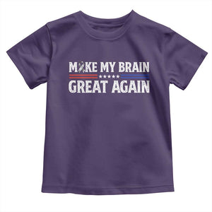 Funny Brain Surgery Recovery Toddler T Shirt Make My Brain Great Again Gray Ribbon TS10 Purple Print Your Wear