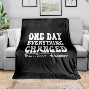 Brain Cancer Awareness Throw Blanket Fight Brain Tumor Cure Groovy TS10 Print Your Wear