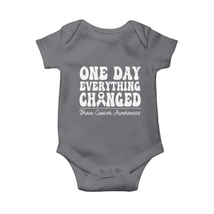Brain Cancer Awareness Baby Onesie Fight Brain Tumor Cure Groovy TS10 Charcoal Print Your Wear