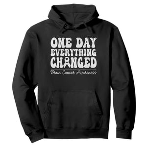 Brain Cancer Awareness Hoodie Fight Brain Tumor Cure Groovy TS10 Black Print Your Wear