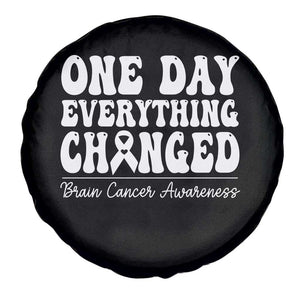 Brain Cancer Awareness Spare Tire Cover Fight Brain Tumor Cure Groovy TS10 Print Your Wear