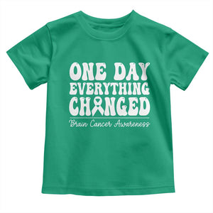 Brain Cancer Awareness Toddler T Shirt Fight Brain Tumor Cure Groovy TS10 Irish Green Print Your Wear