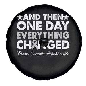 Brain Cancer Awareness Spare Tire Cover Retro Fight Brain Tumor Cure Gray Ribbon TS10 Print Your Wear