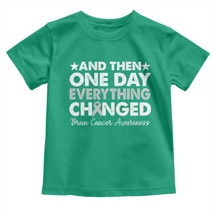 Brain Cancer Awareness Toddler T Shirt Retro Fight Brain Tumor Cure Gray Ribbon TS10 Irish Green Print Your Wear