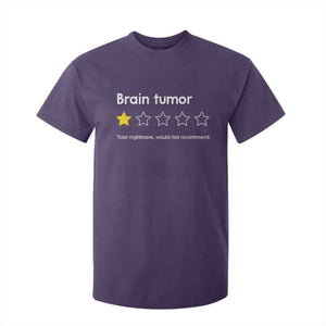 Brain Tumor T Shirt For Kid One Star Would Not Recommend Brain Cancer Awareness TS10 Purple Print Your Wear