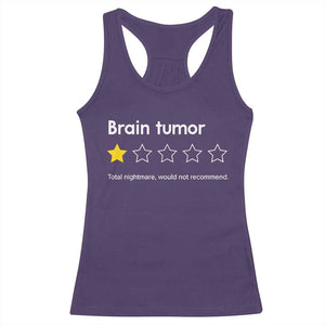 Brain Tumor Racerback Tank Top One Star Would Not Recommend Brain Cancer Awareness TS10 Purple Print Your Wear