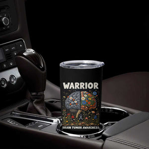 Brain Tumor Warrior Tumbler Cup Gray Ribbon Brain Cancer Awareness TS10 Print Your Wear