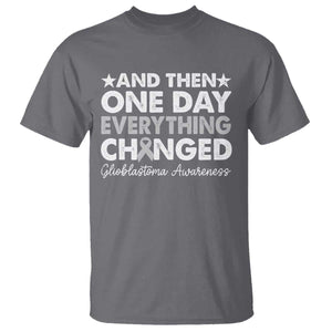 Glioblastoma Awareness T Shirt Retro Fight Brain Tumor Cure Gray Ribbon TS10 Charcoal Print Your Wear