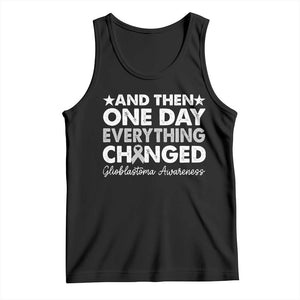 Glioblastoma Awareness Tank Top Retro Fight Brain Tumor Cure Gray Ribbon TS10 Black Print Your Wear