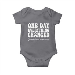 Glioblastoma Awareness Baby Onesie Fight Brain Tumor Cure Groovy TS10 Charcoal Print Your Wear