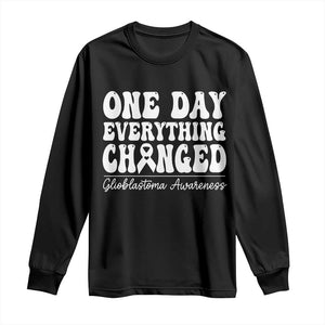 Glioblastoma Awareness Long Sleeve Shirt Fight Brain Tumor Cure Groovy TS10 Black Print Your Wear