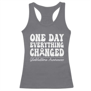 Glioblastoma Awareness Racerback Tank Top Fight Brain Tumor Cure Groovy TS10 Charcoal Print Your Wear