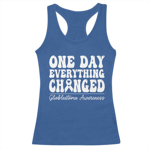 Glioblastoma Awareness Racerback Tank Top Fight Brain Tumor Cure Groovy TS10 Royal Blue Print Your Wear