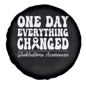 Glioblastoma Awareness Spare Tire Cover Fight Brain Tumor Cure Groovy TS10 Print Your Wear