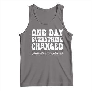 Glioblastoma Awareness Tank Top Fight Brain Tumor Cure Groovy TS10 Deep Heather Print Your Wear