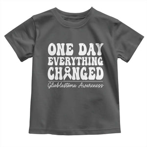 Glioblastoma Awareness Toddler T Shirt Fight Brain Tumor Cure Groovy TS10 Dark Heather Print Your Wear