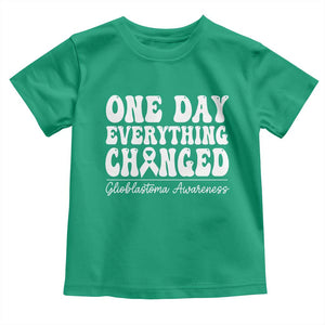 Glioblastoma Awareness Toddler T Shirt Fight Brain Tumor Cure Groovy TS10 Irish Green Print Your Wear