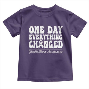 Glioblastoma Awareness Toddler T Shirt Fight Brain Tumor Cure Groovy TS10 Purple Print Your Wear