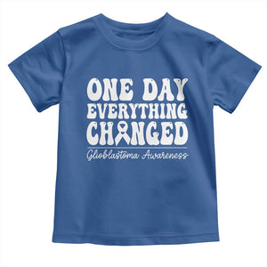 Glioblastoma Awareness Toddler T Shirt Fight Brain Tumor Cure Groovy TS10 Royal Blue Print Your Wear