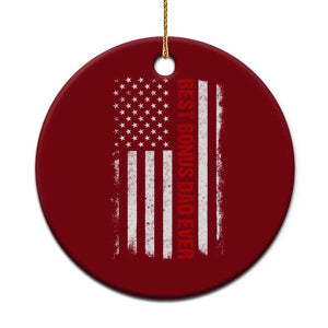 Best Effin Bonus Dad Ever Ceramic Ornament Funny Stepdad American Flag TS10 1pc Red Print Your Wear