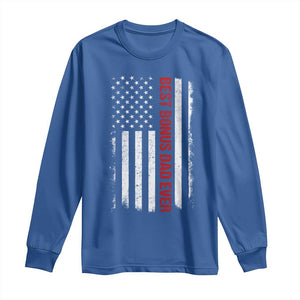 Best Effin Bonus Dad Ever Long Sleeve Shirt Funny Stepdad American Flag TS10 Royal Blue Print Your Wear