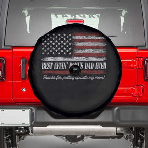 Best Effin’ Bonus Dad Ever Spare Tire Cover Step Dad American Flag TS10 Black Print Your Wear