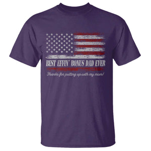 Best Effin’ Bonus Dad Ever T Shirt Step Dad American Flag TS10 Purple Print Your Wear