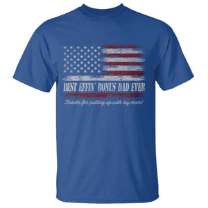 Best Effin’ Bonus Dad Ever T Shirt Step Dad American Flag TS10 Royal Blue Print Your Wear