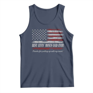 Best Effin’ Bonus Dad Ever Tank Top Step Dad American Flag TS10 Navy Print Your Wear