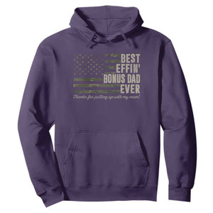 Best Effin’ Bonus Dad Ever Hoodie Step Dad Camo American Flag Camouflage TS10 Purple Print Your Wear