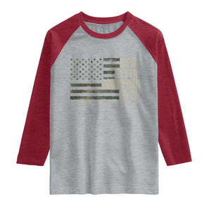 Best Effin’ Bonus Dad Ever Raglan Shirt Step Dad Camo American Flag Camouflage TS10 Heather Gray Heather Red Print Your Wear